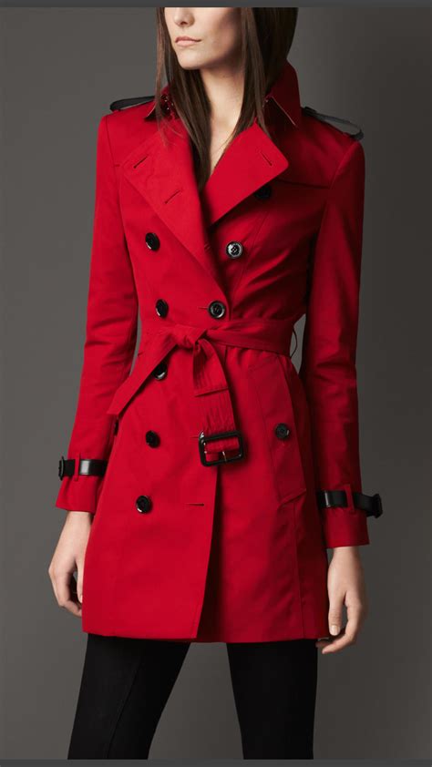 burberry red coat netaporter|burberry trench coat.